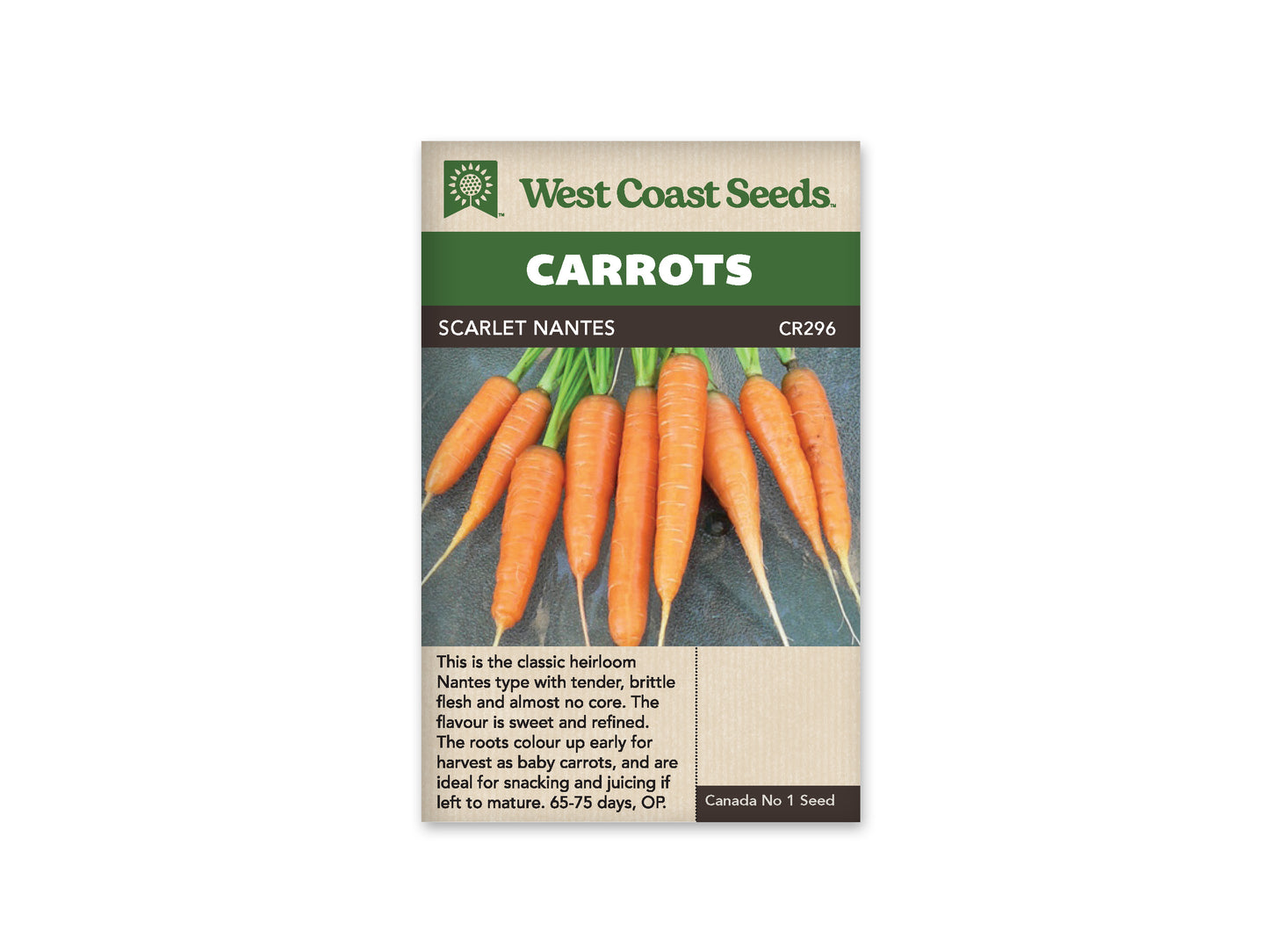 Carrots "Scarlet Nantes" West Coast Seeds