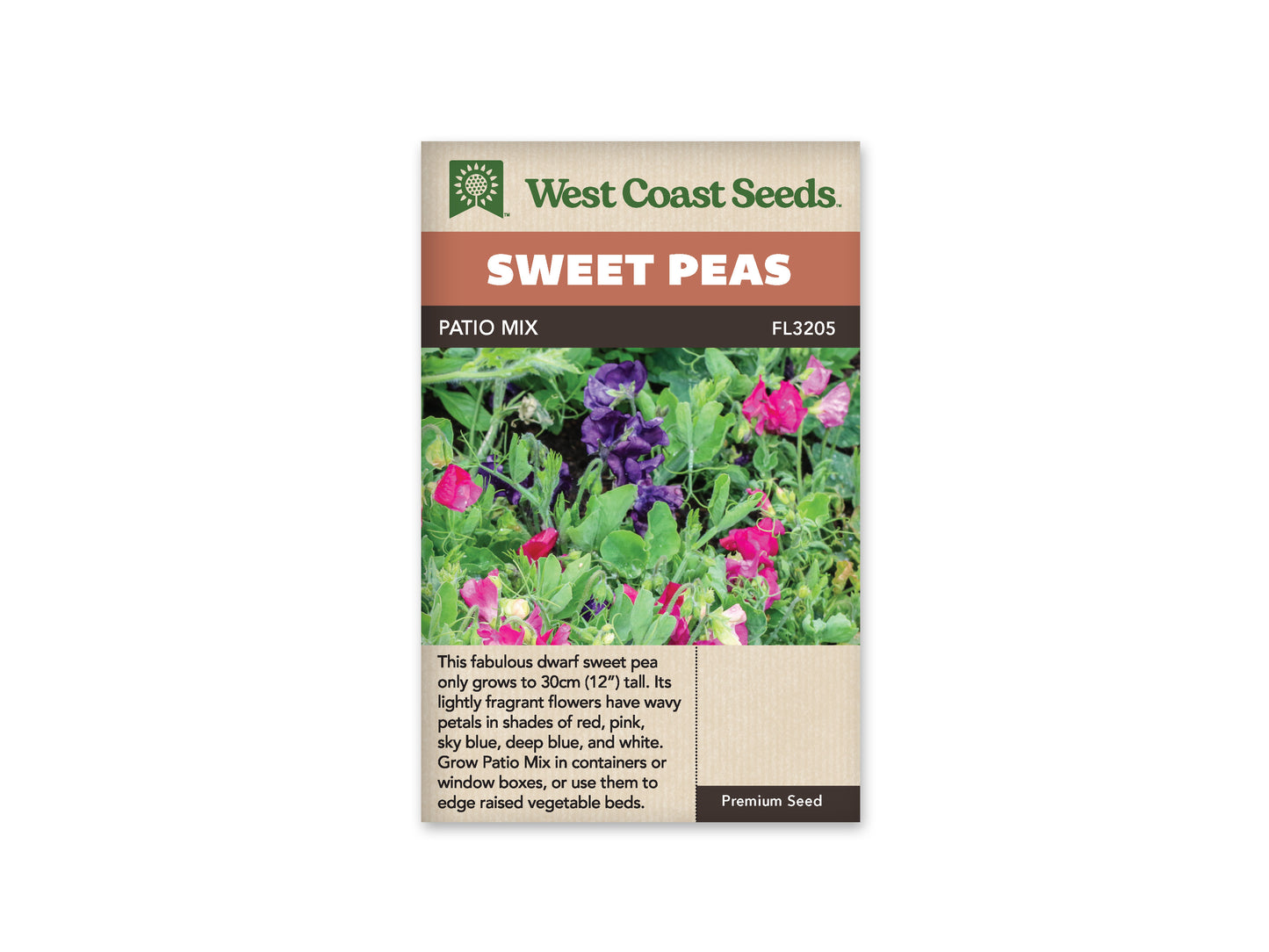 Sweet Peas "Patio Mix" West Coast Seeds