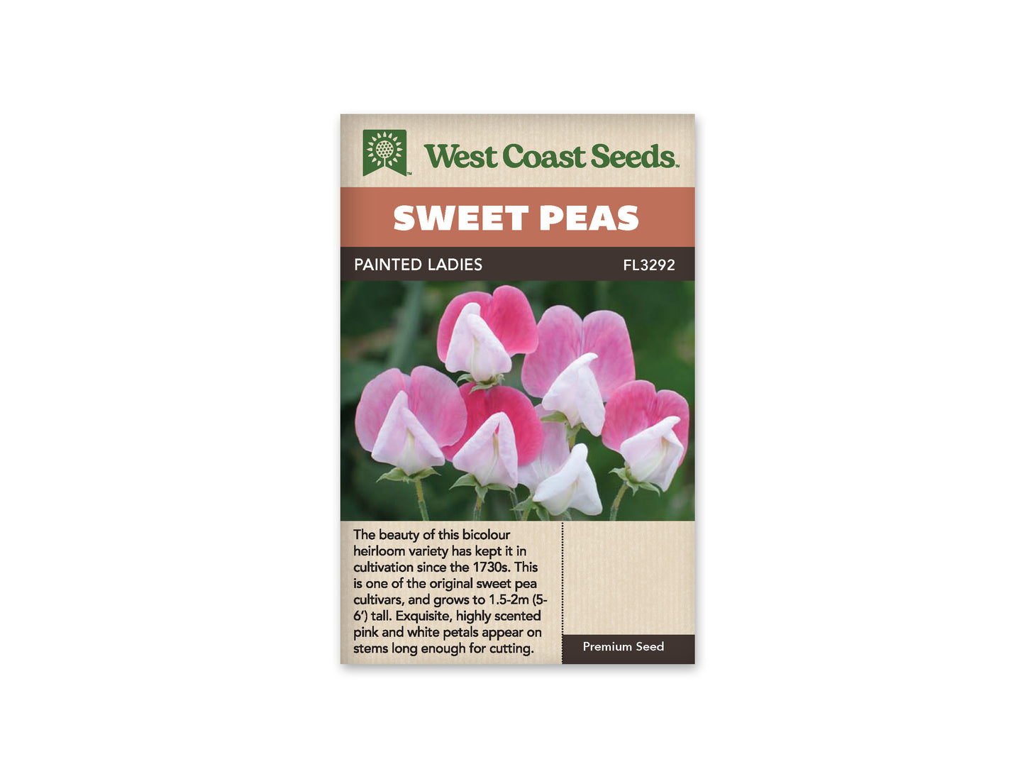 Sweet Peas "Painted Lady" West Coast Seeds