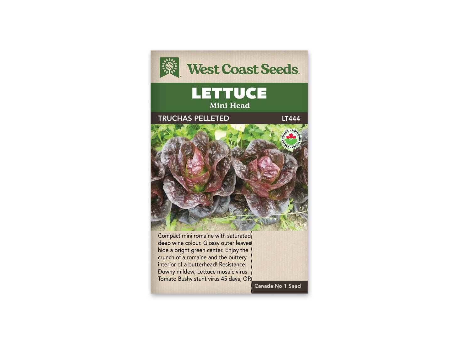 Lettuce "Truchas Pelleted Organic" West Coast Seeds