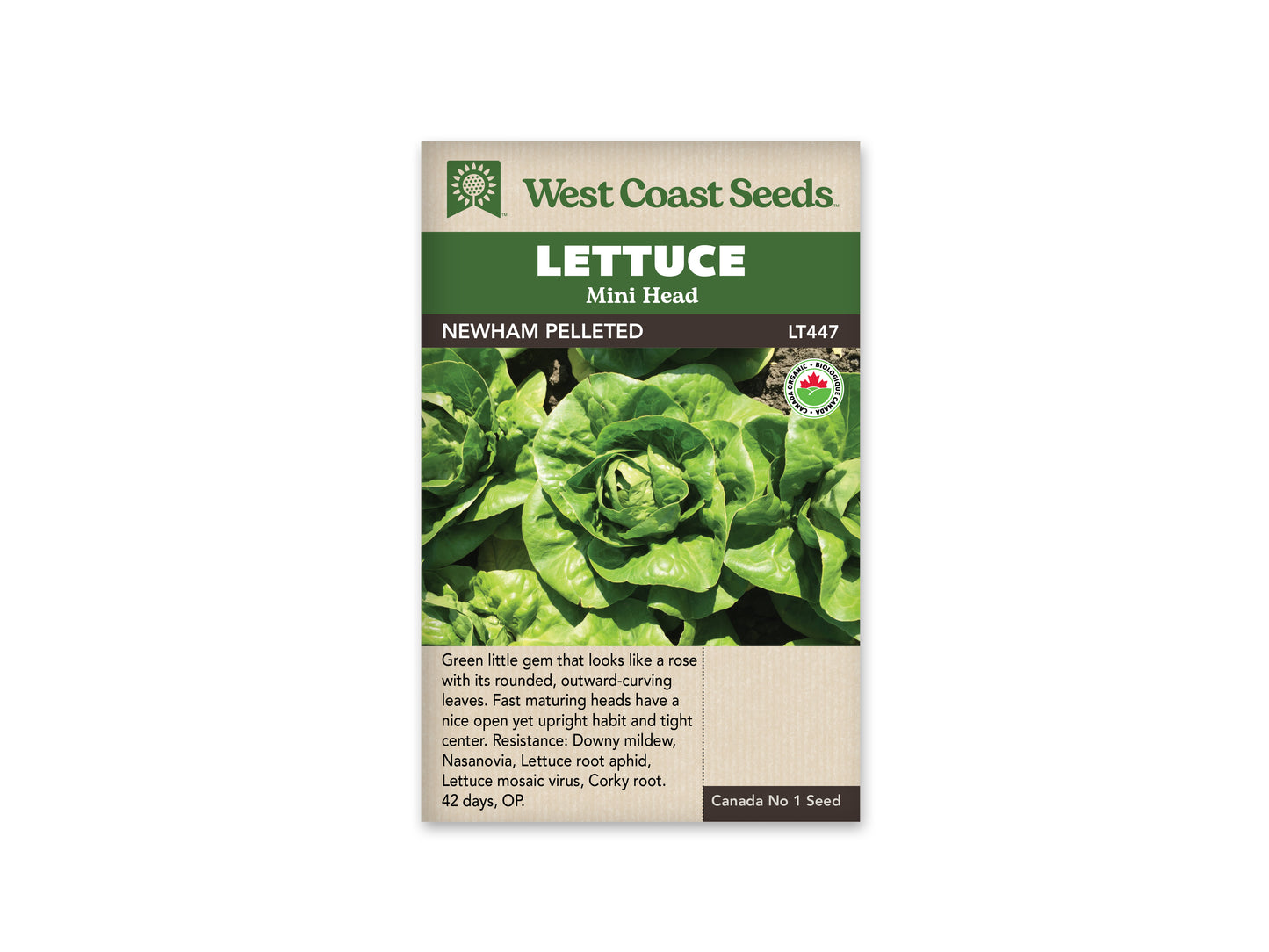 Lettuce "Newham Pelleted Organic" West Coast Seeds