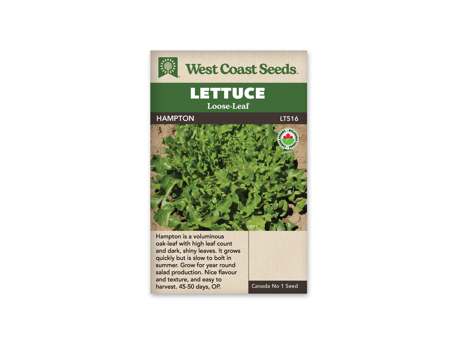 Lettuce “Hampton Eazyleaf Organic” West Coast Seeds