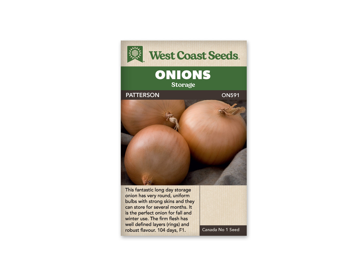 Onions "Patterson F1 Coated" West Coast Seeds