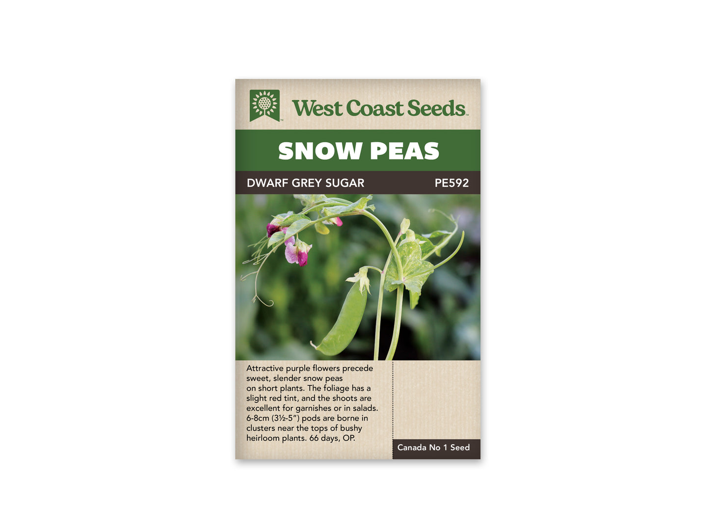Peas "Dwarf Grey Sugar" West Coast Seeds