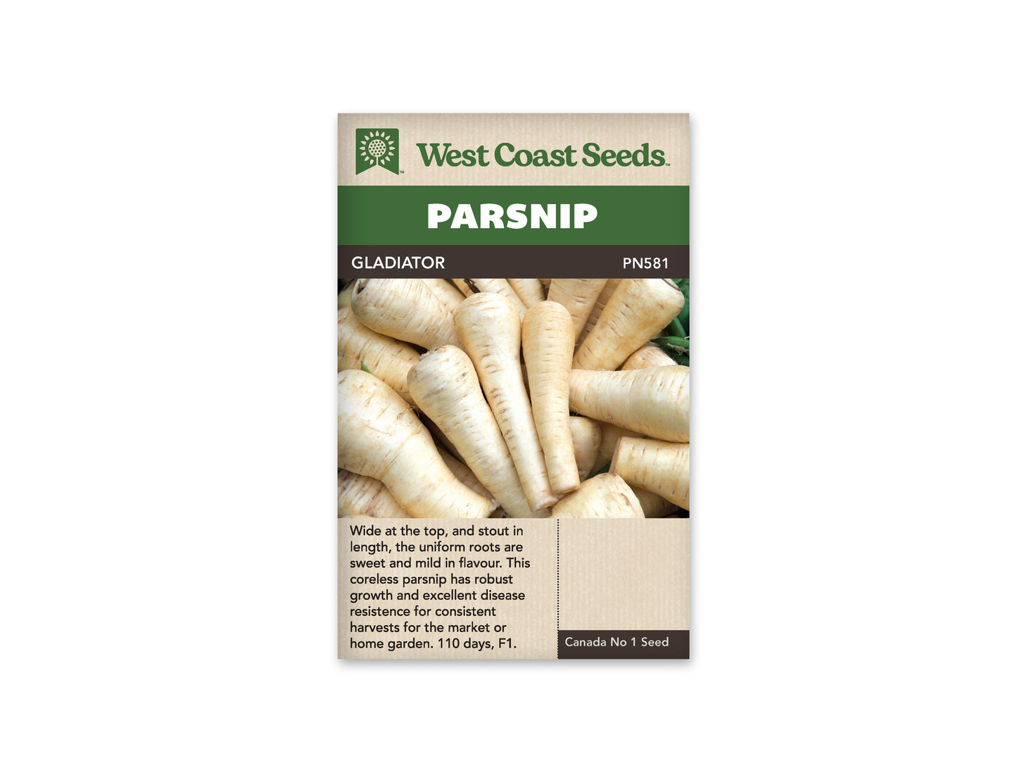 Parsnips "Gladiator F1" West Coast Seeds