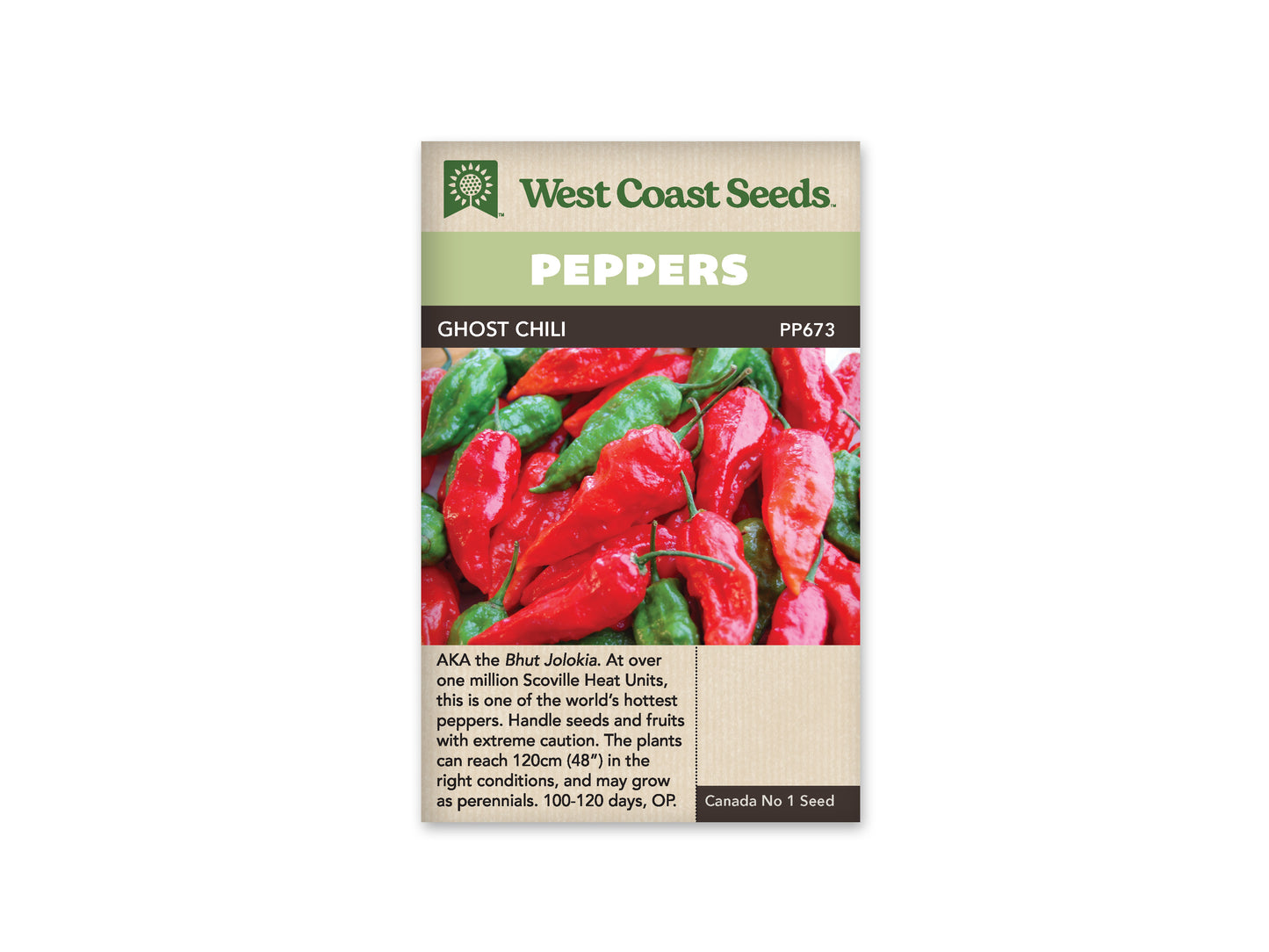 Pepper-Hot "Ghost Chili" West Coast Seeds