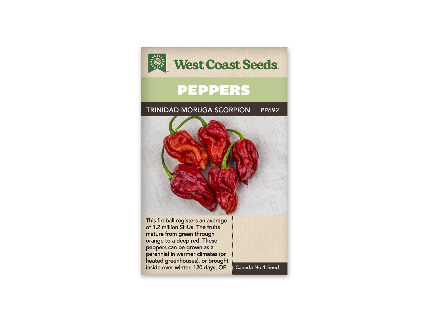 Hot Peppers “Trinidad Moruga Scorpion” West Coast Seeds