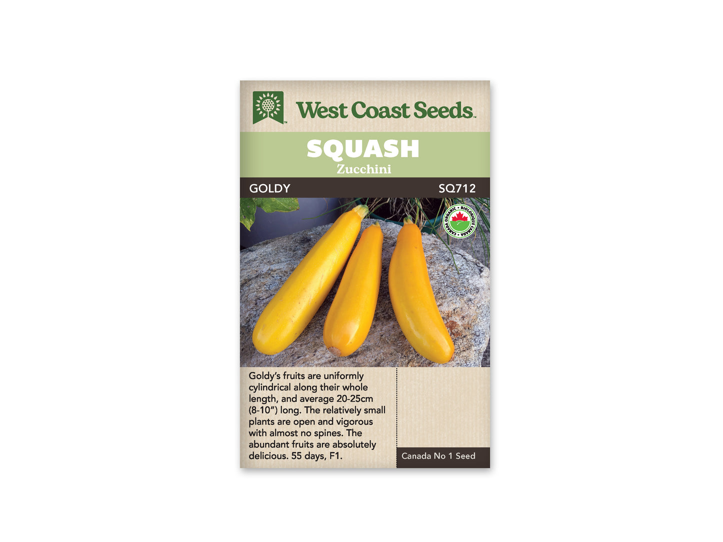 Squash-Summer “Goldy F1 Organic” West Coast Seeds