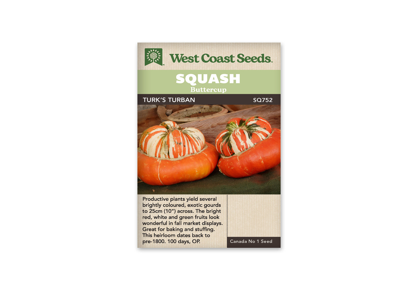 Squash-Winter "Turk’s Turban" West Coast Seeds
