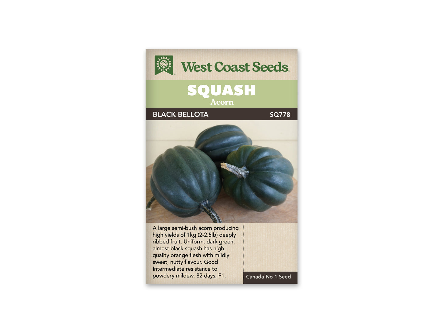 Winter Squash "Black Bellota F1" West Coast Seeds