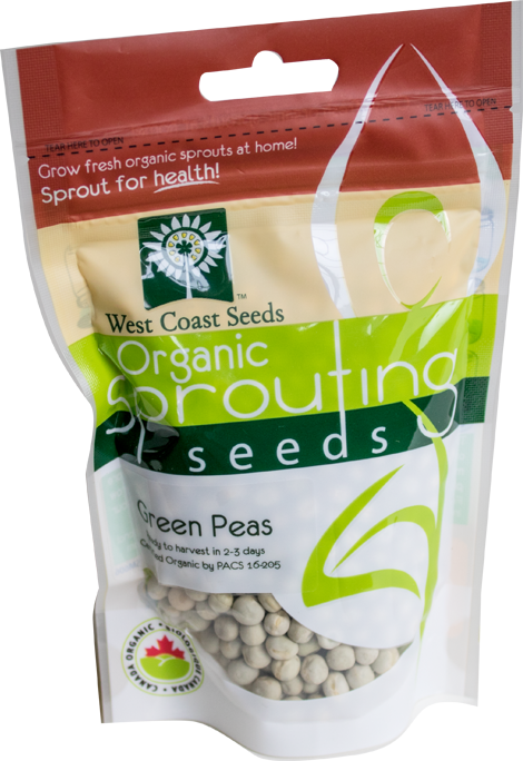 Green Peas Sprouting West Coast Seeds