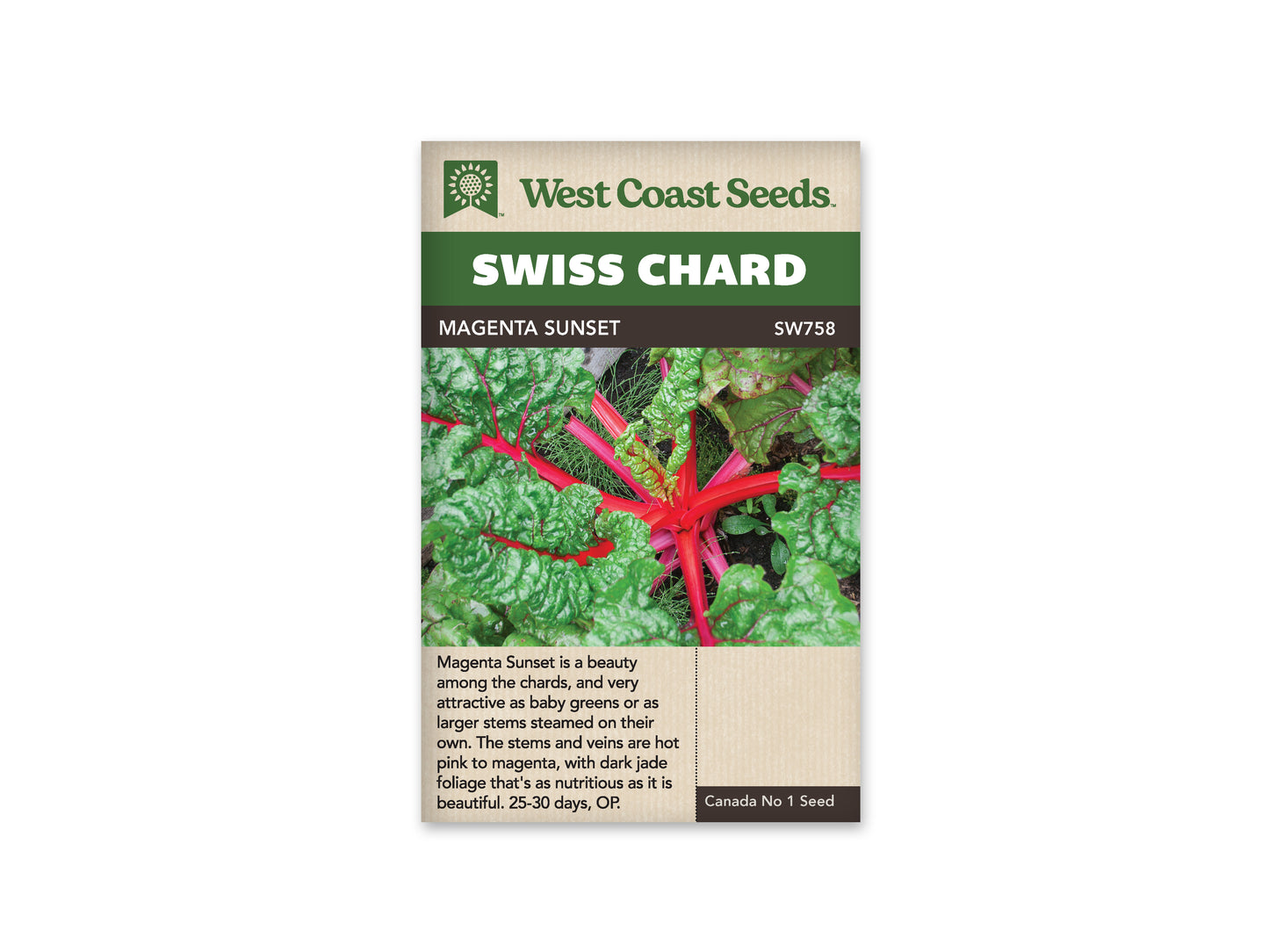 Swiss Chard “Magenta Sunset” West Coast Seeds