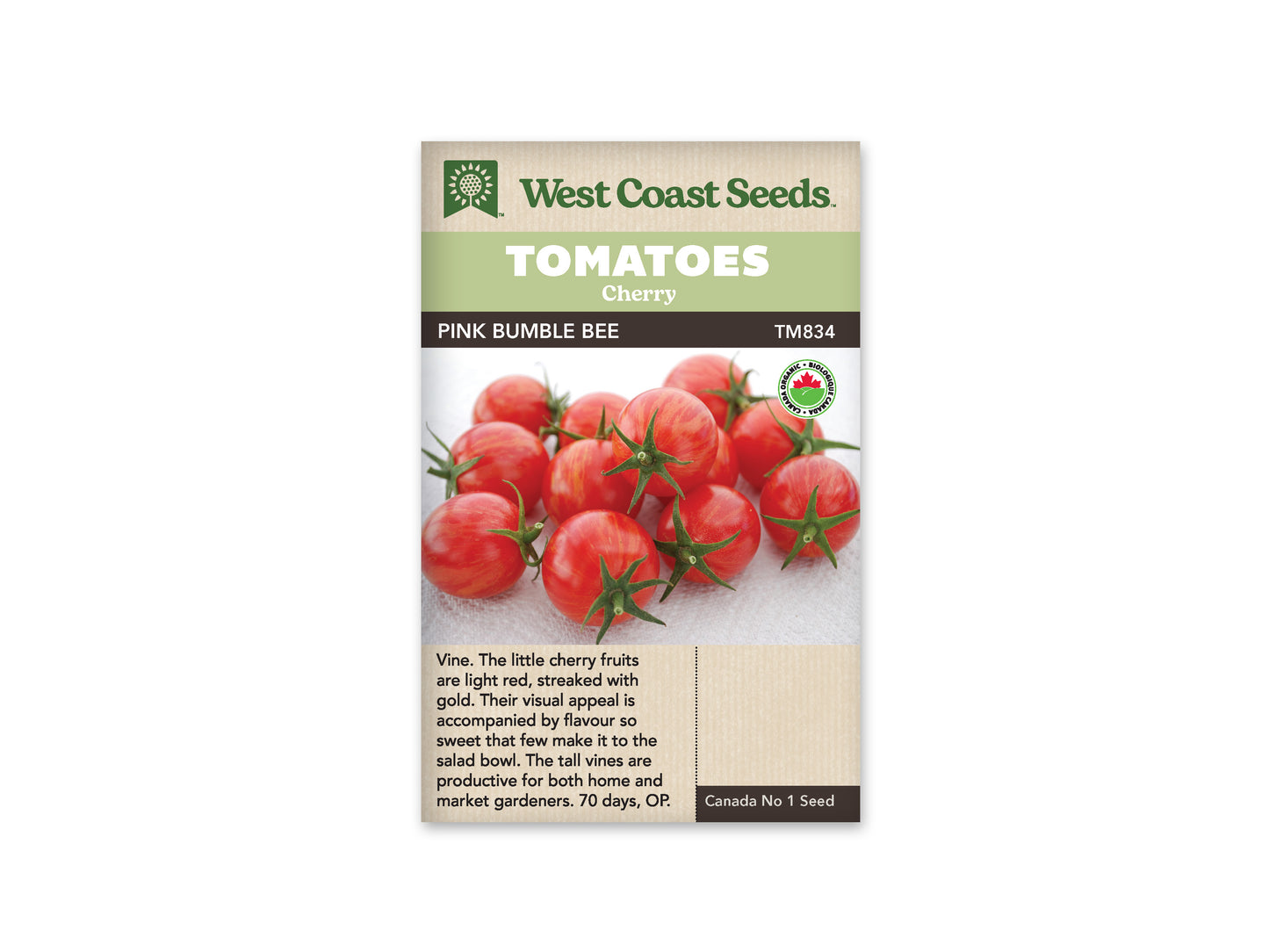 Tomatoes "Pink Bumble Bee Organic" West Coast Seeds