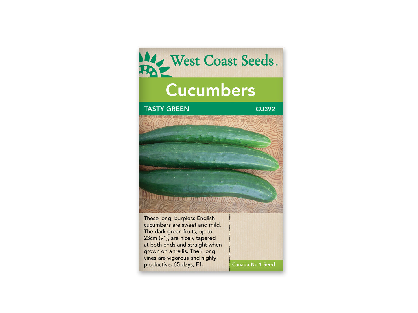 Cucumbers “Tasty Green F1” West Coast Seeds