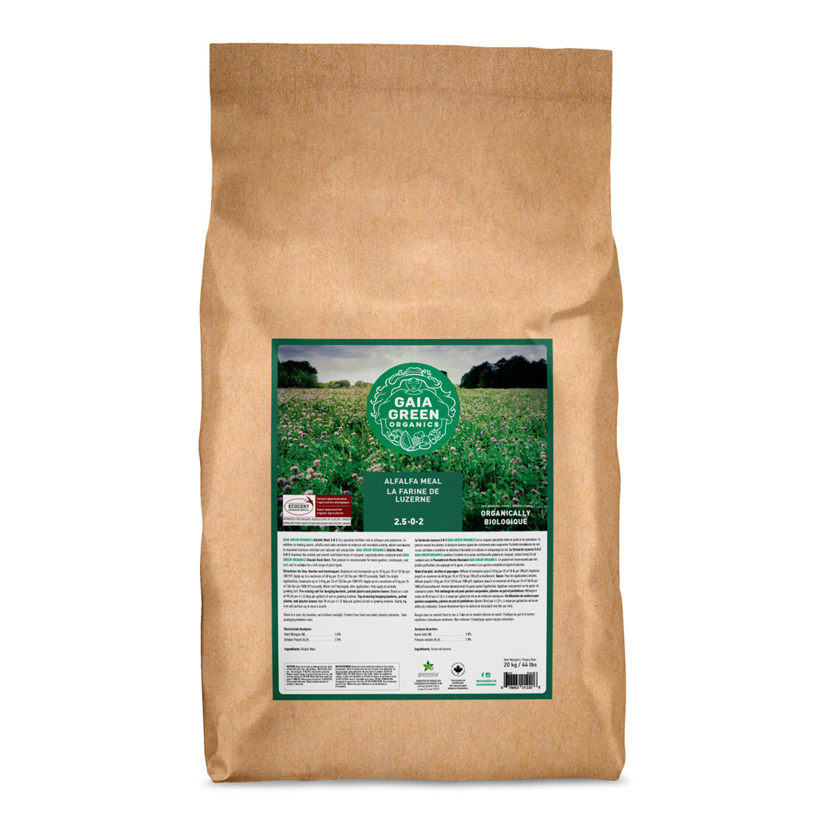 Gaia Green Alfalfa Meal (2.5-0-2) 20kg