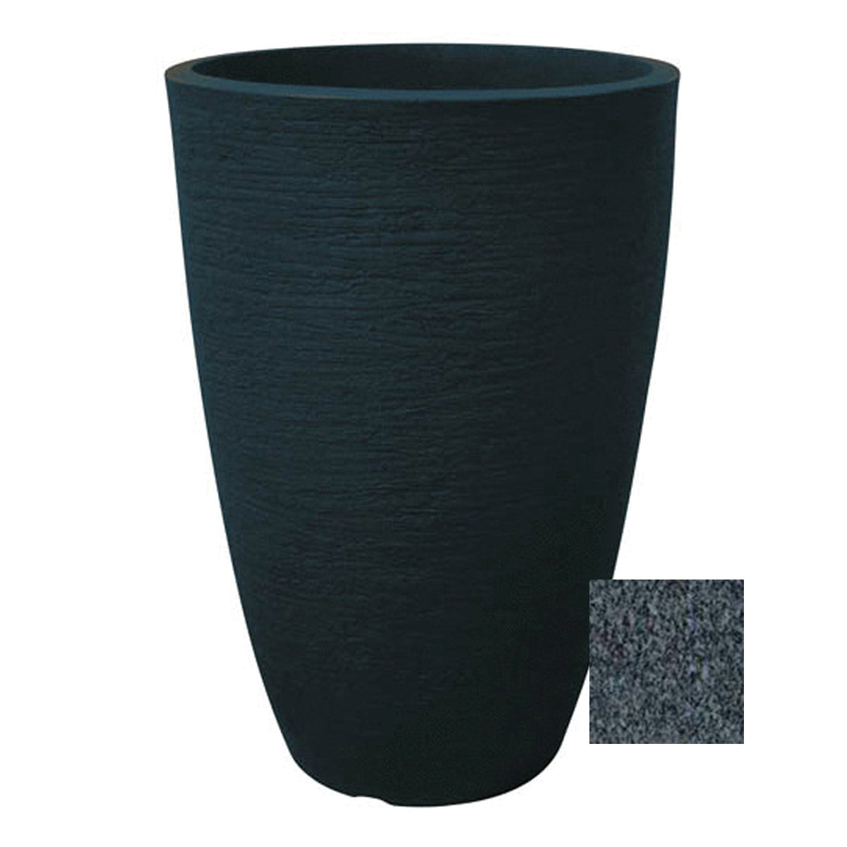 Conic Modern Pot 53 cm Charcoal Plastic
