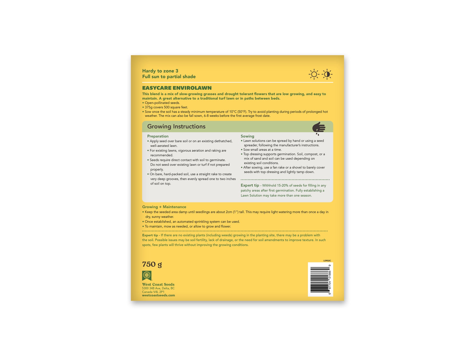 Lawn Solutions Easy Care ENVIROLAWN 750gr