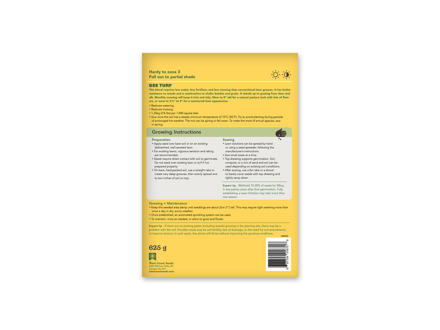 Lawn Solutions Bee Turf 625gr
