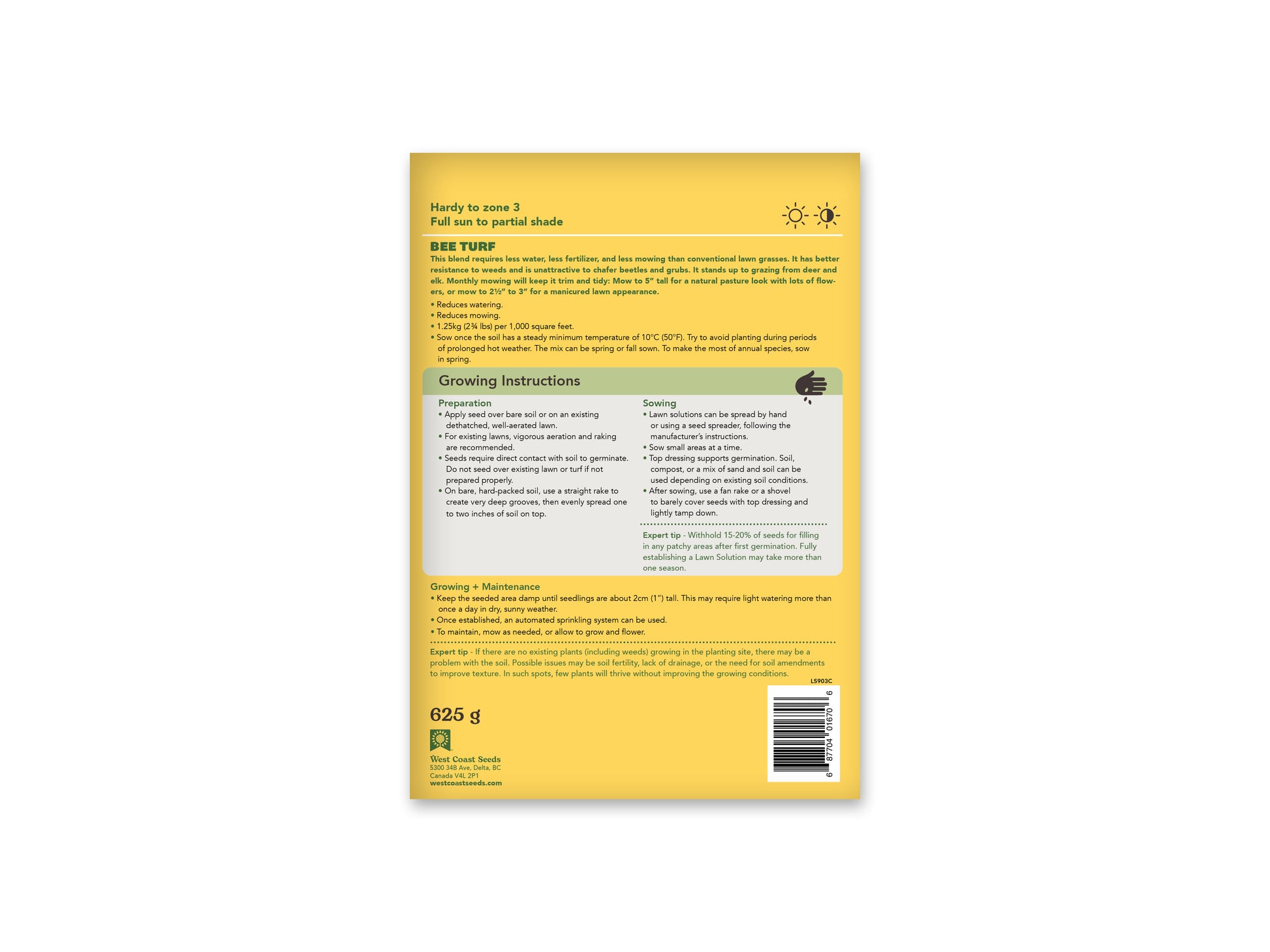 Lawn Solutions Bee Turf 625gr
