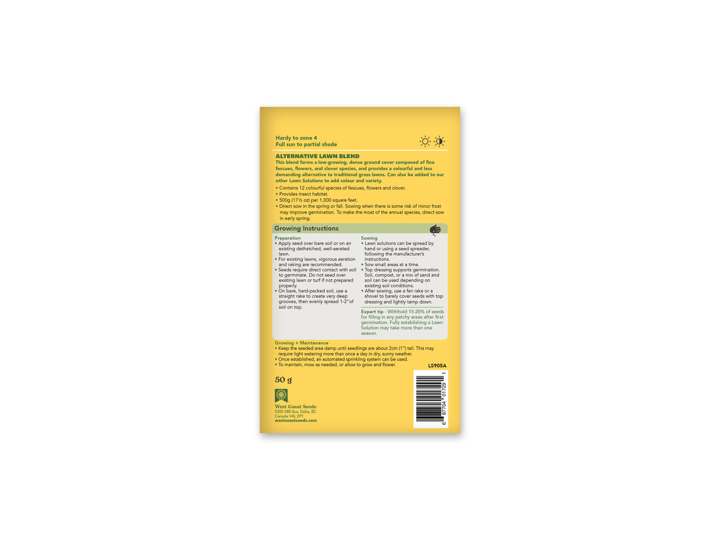 Lawn Solutions Alternative Lawn Blend 125gr