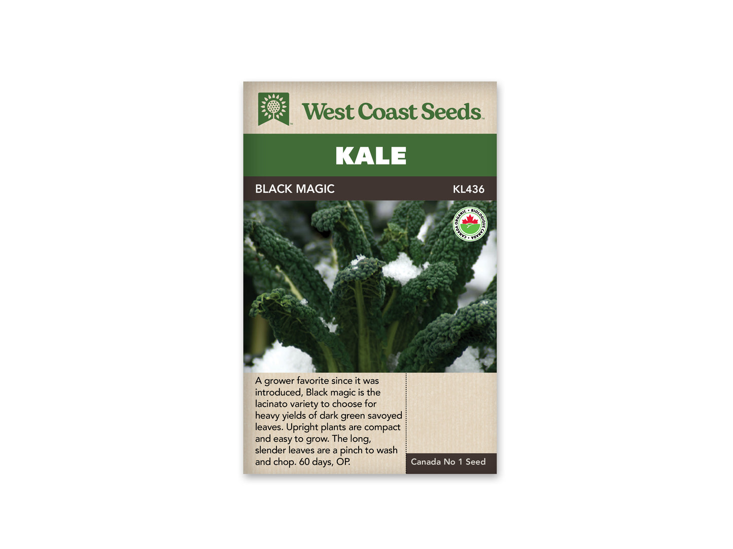 Kale “Black Magic Organic” West Coast Seeds