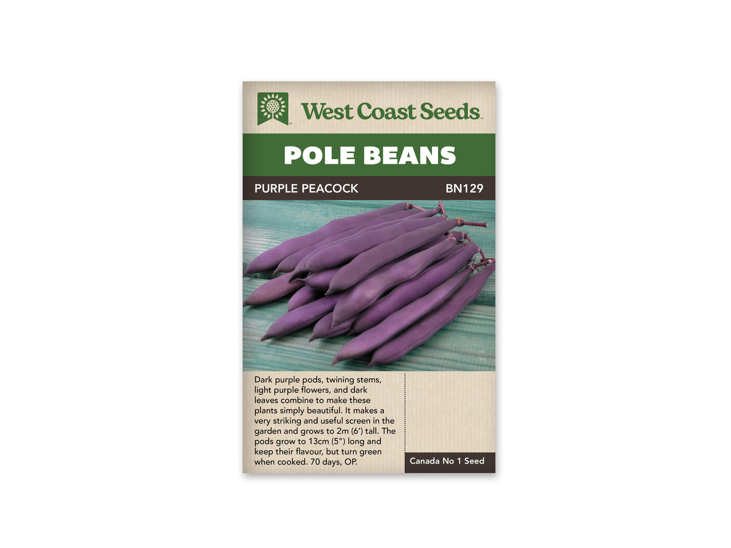 Beans "Purple Peacock" West Coast Seeds