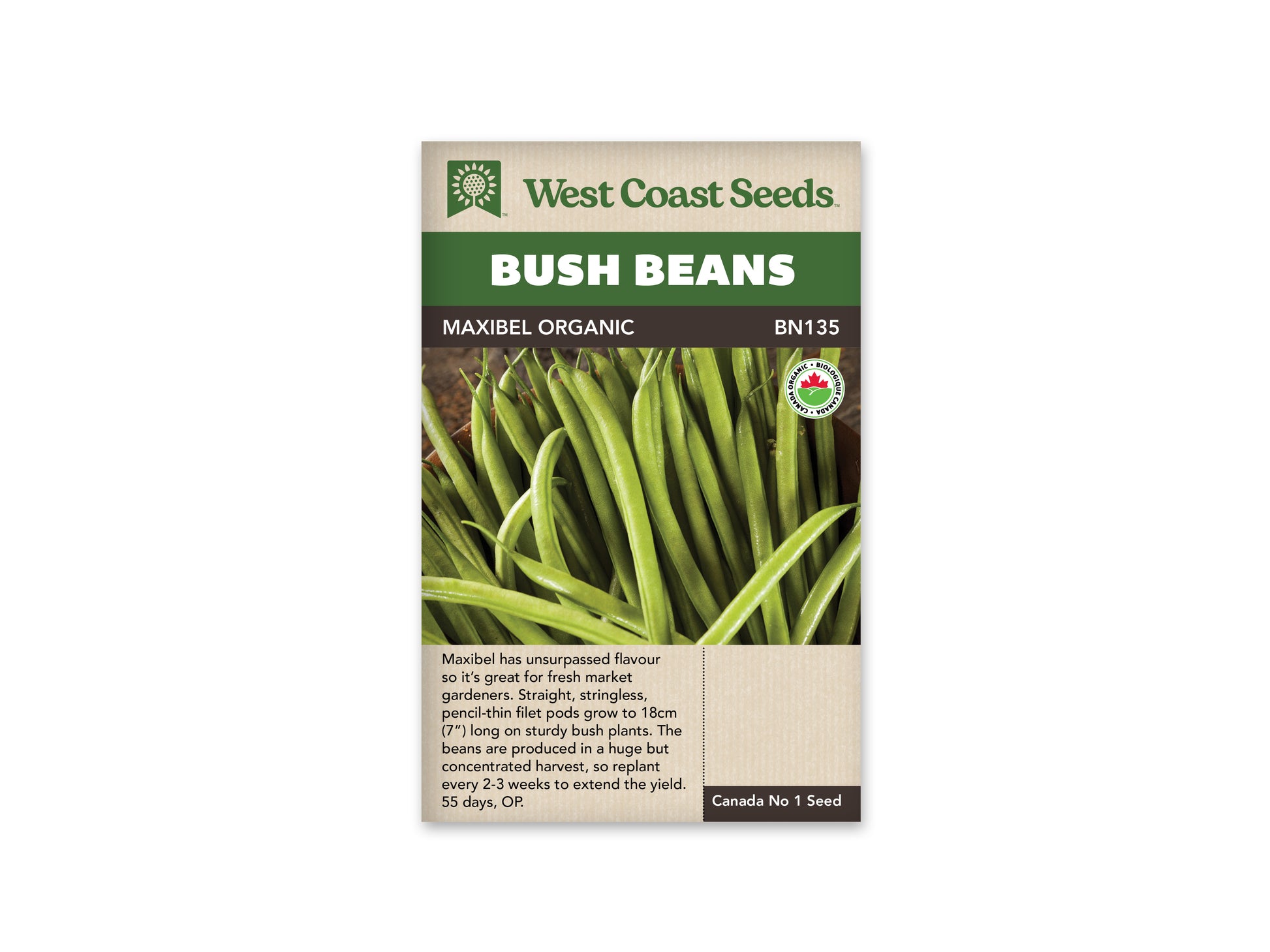 Beans “Maxibel Filet Organic” West Coast Seeds