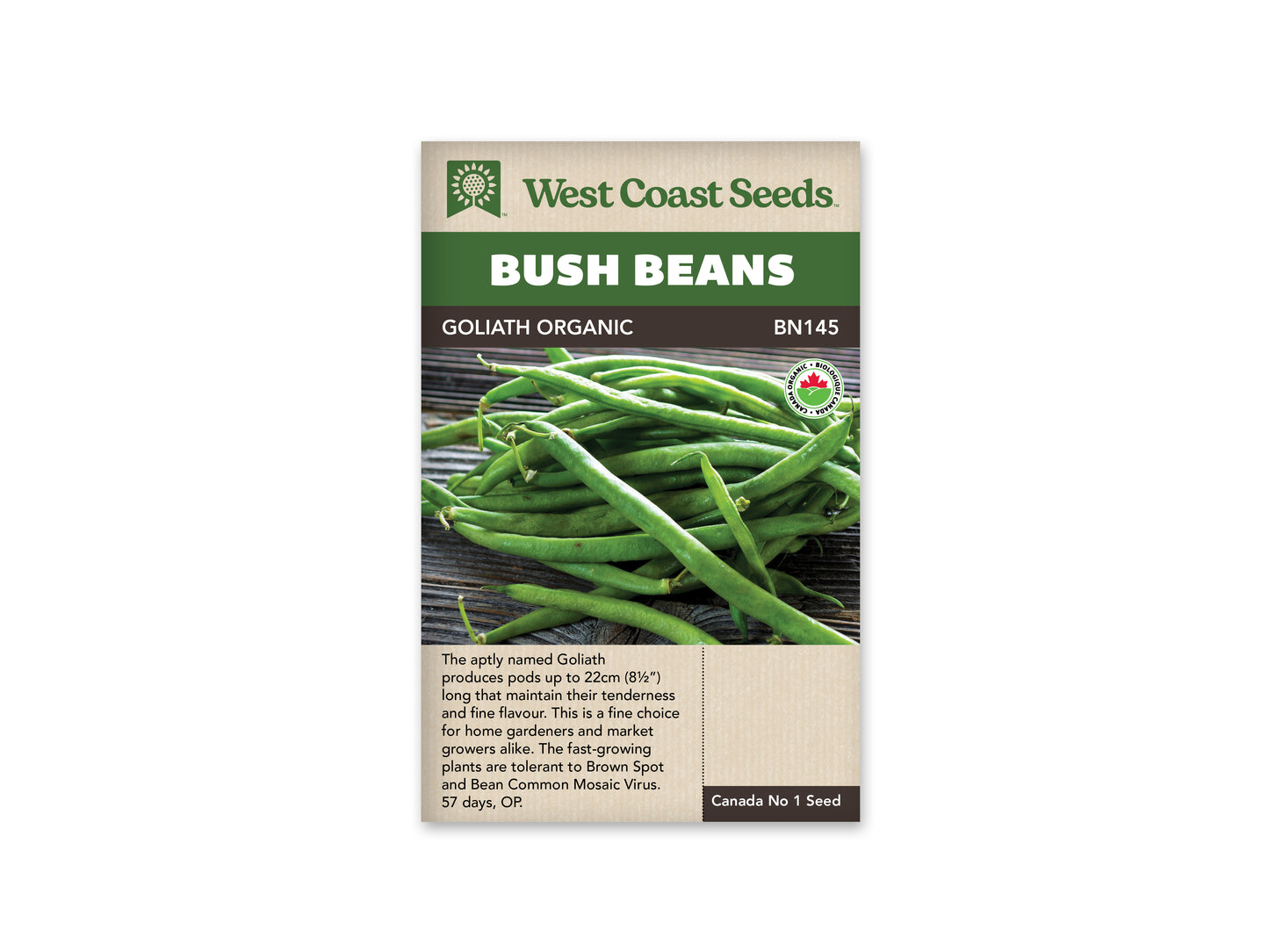 Beans “Goliath Organic” West Coast Seeds
