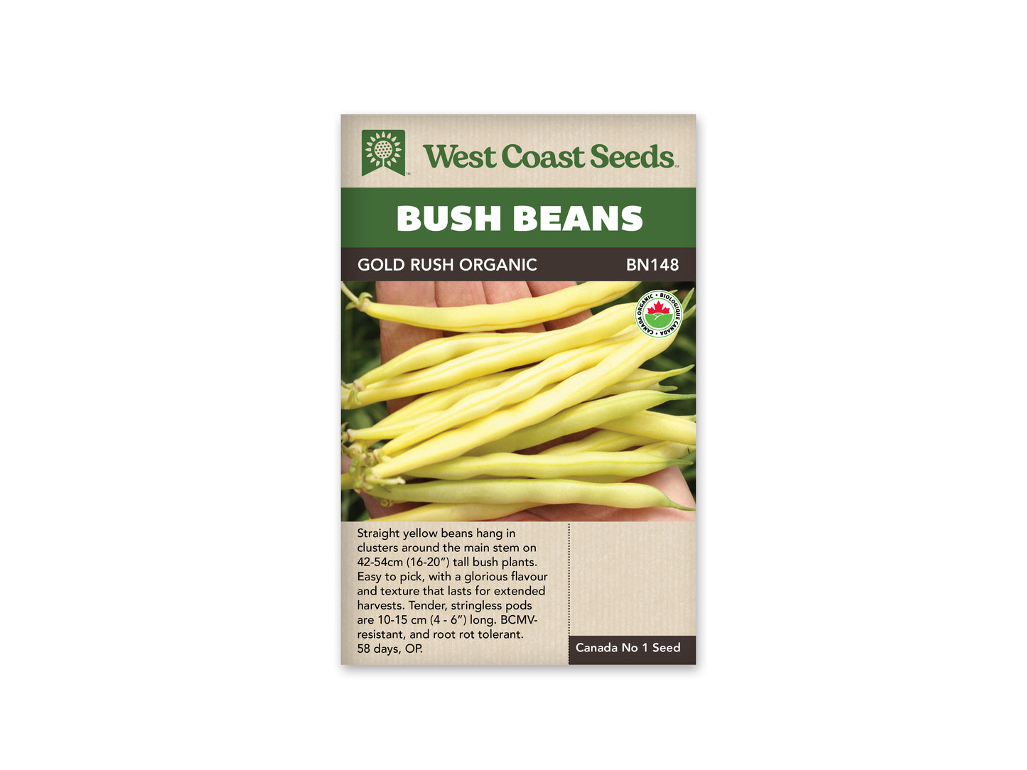 Beans "Gold Rush Organic" West Coast Seeds