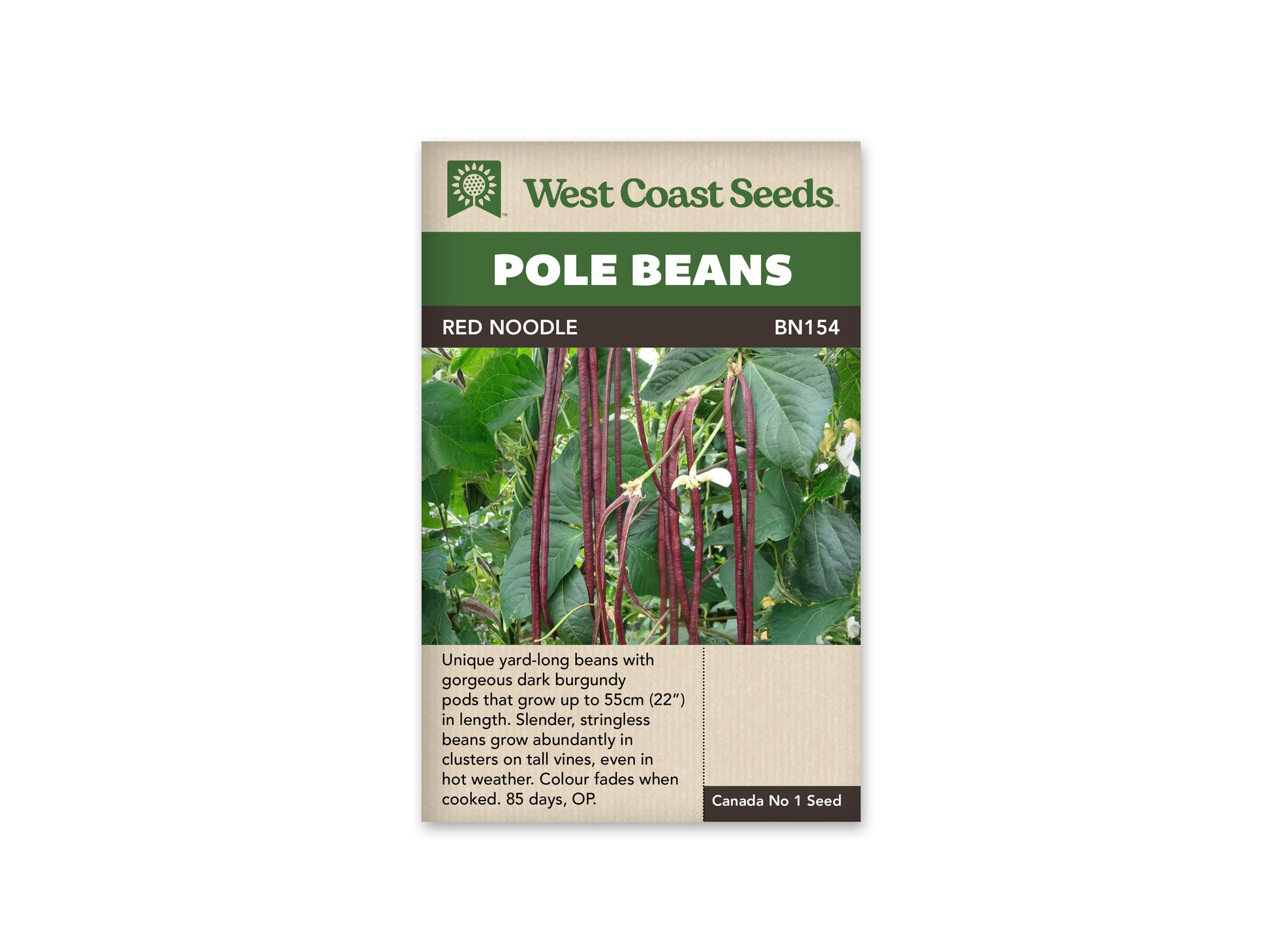 Beans “Red Noodle” West Coast Seeds