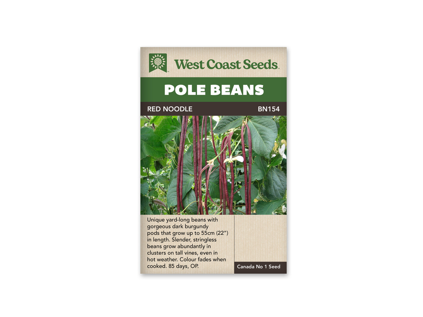 Beans “Red Noodle” West Coast Seeds