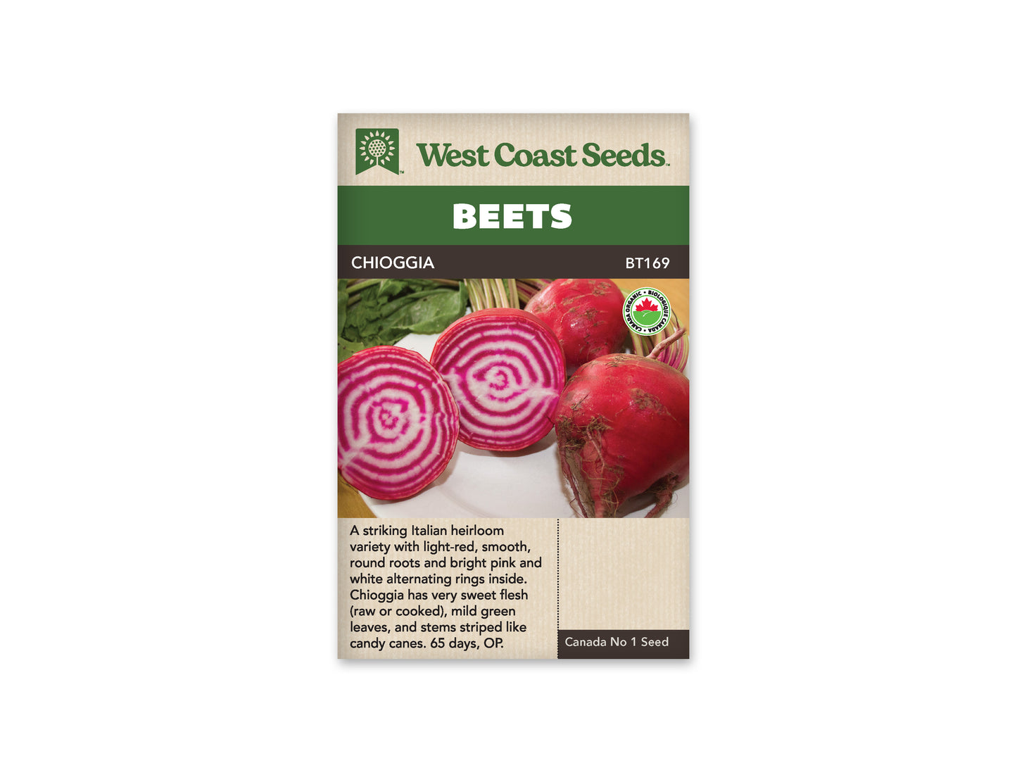 Beets "Chioggia Organic" West Coast Seeds