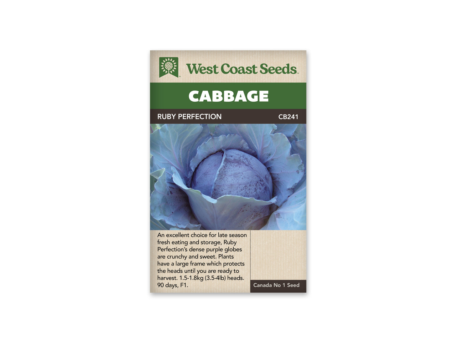 Cabbage “Ruby Perfection F1” West Coast Seeds