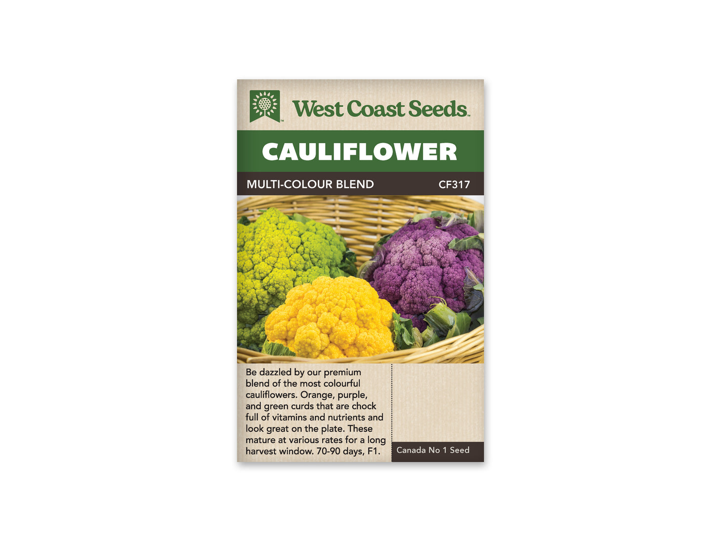 Cauliflower "Multi-Colour Blend" West Coast Seeds