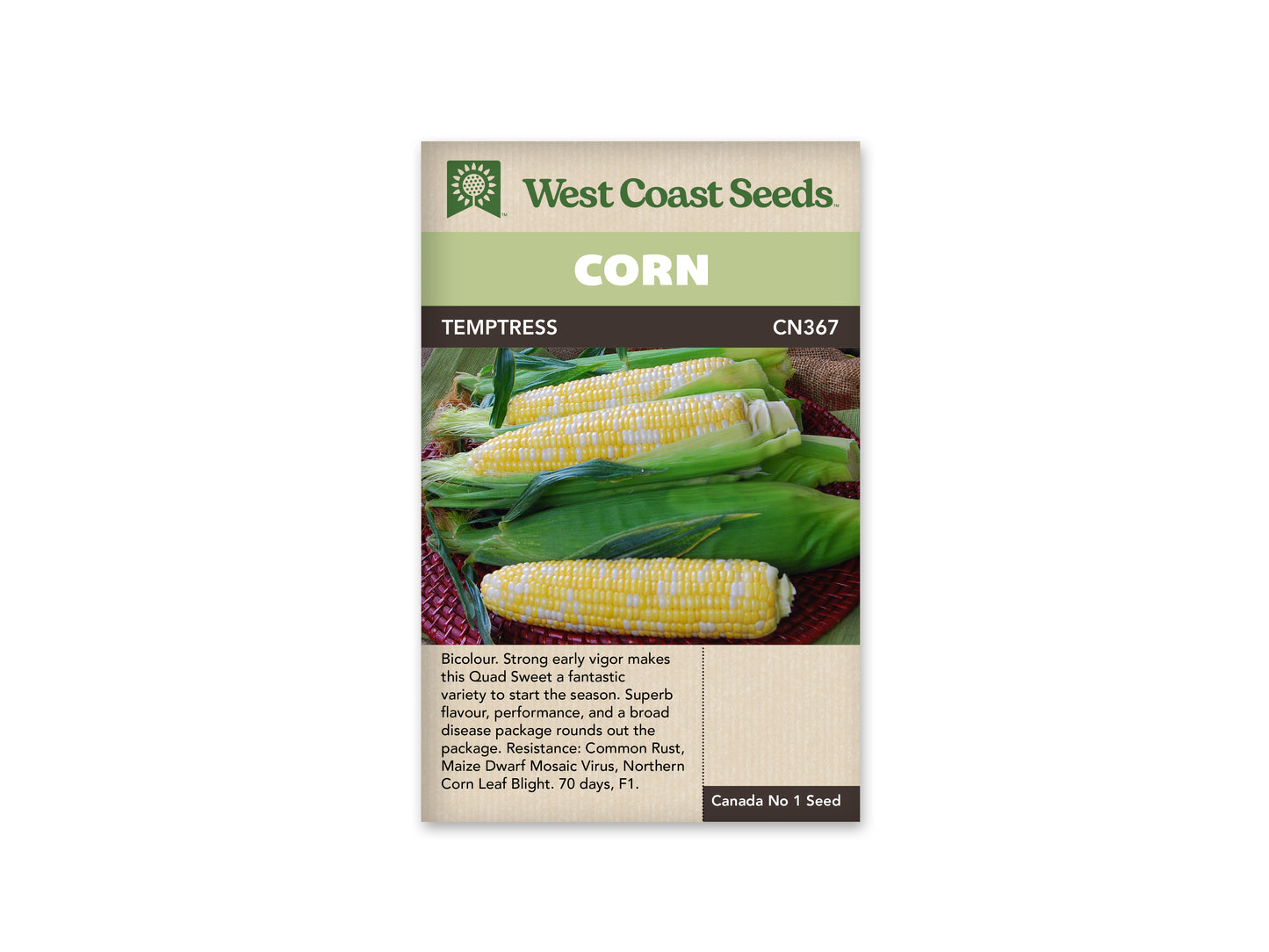 Corn "Temptress F1" West Coast Seeds