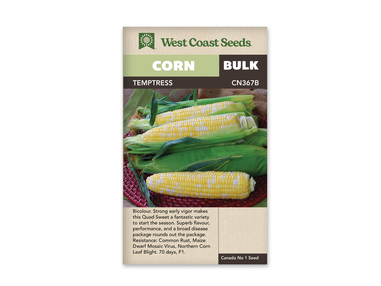 Corn “Temptress F1” West Coast Seeds