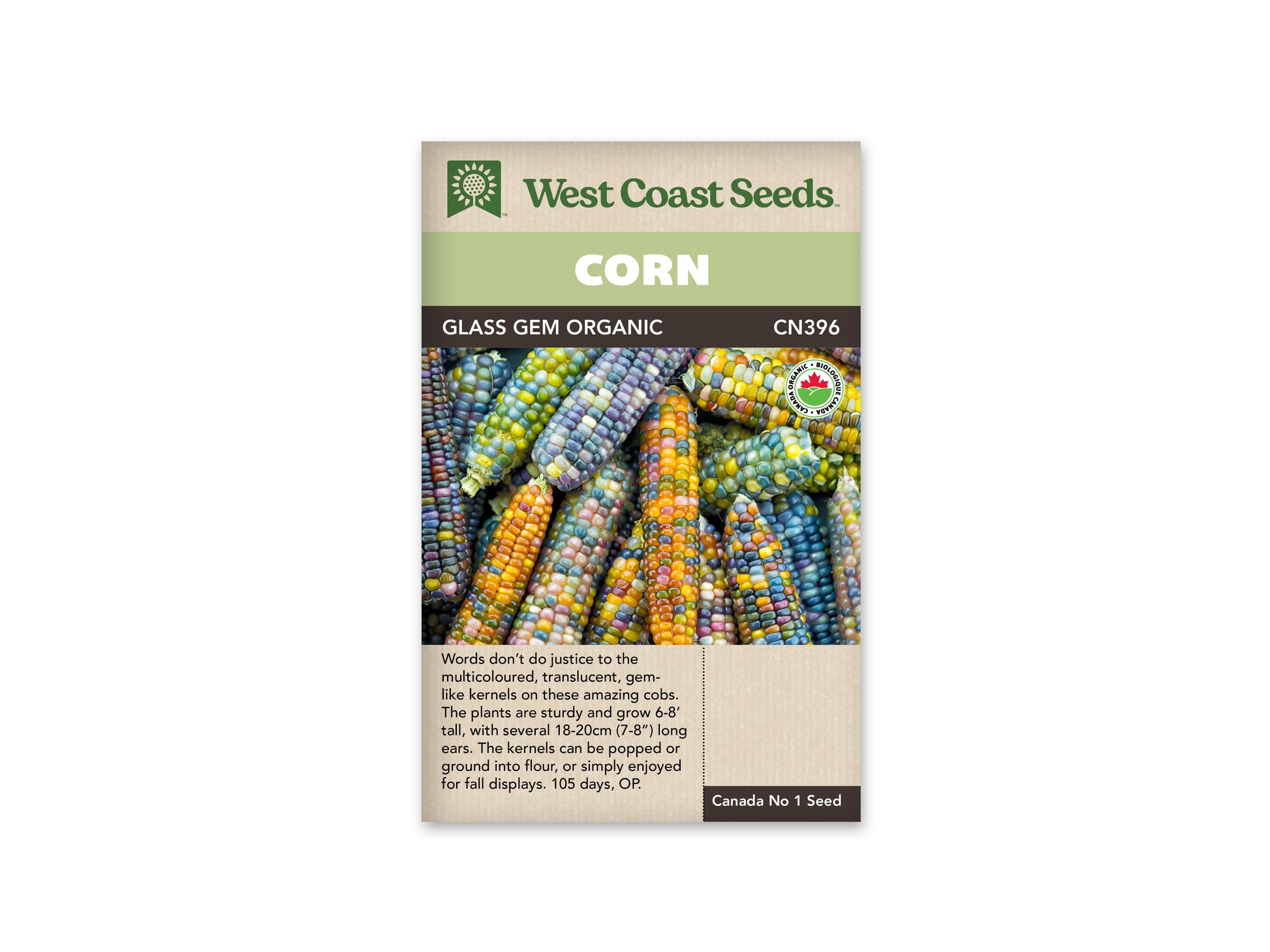 Corn "Glass Gem Organic" West Coast Seeds