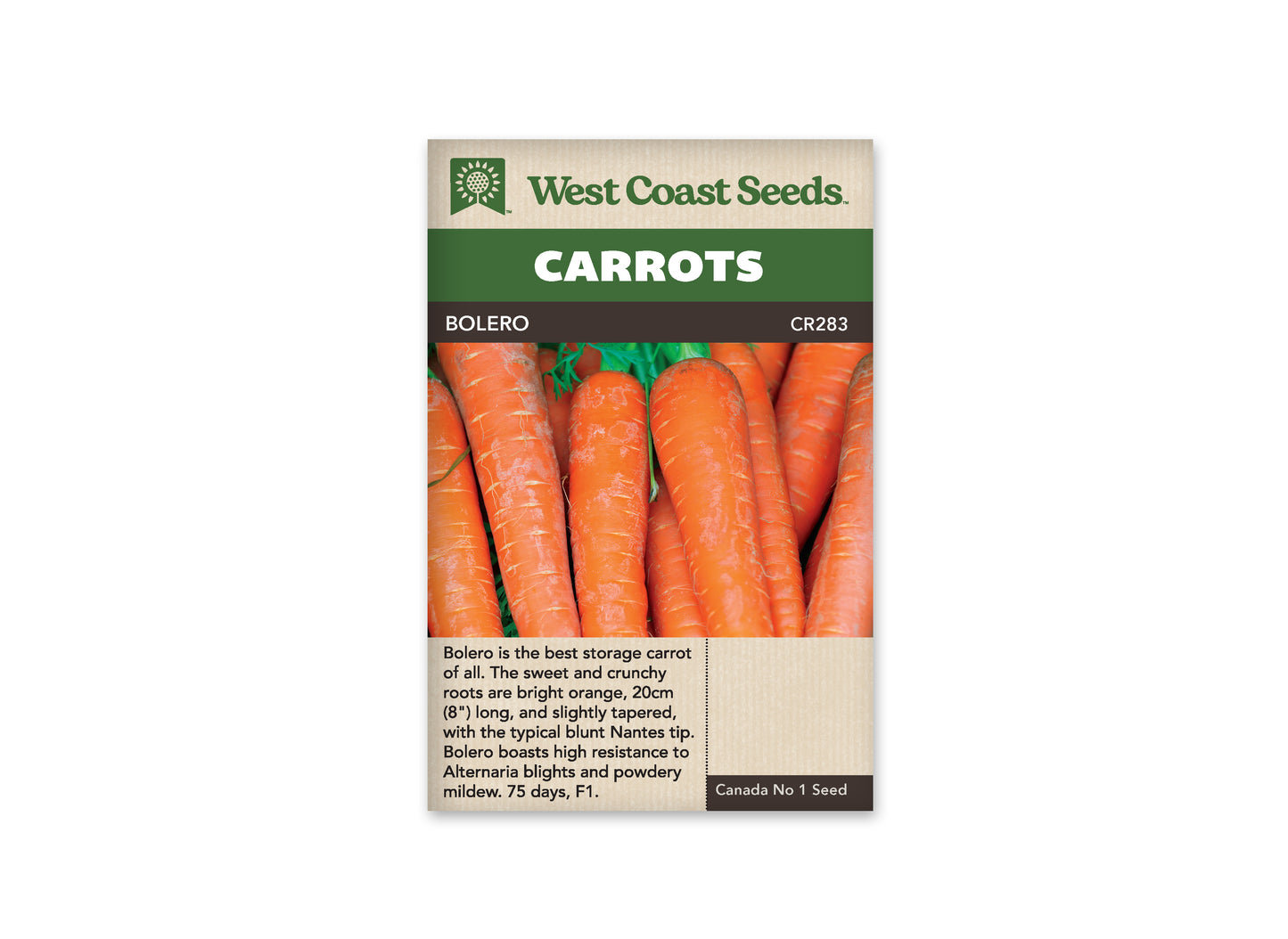 Carrots “Bolero F1” West Coast Seeds