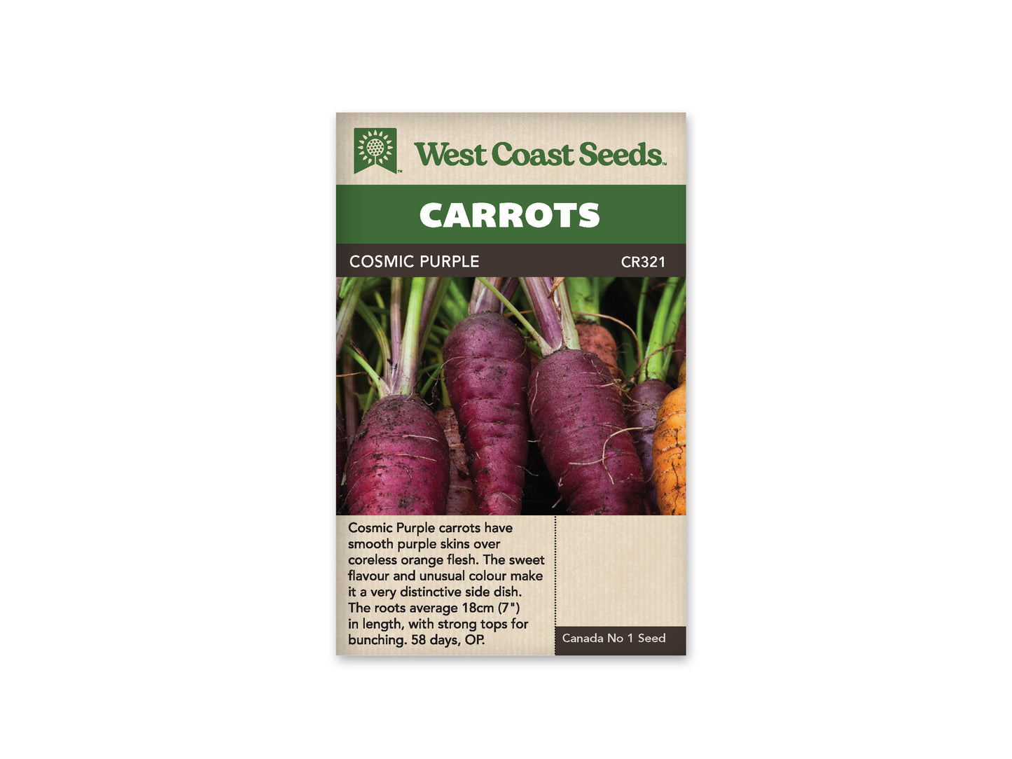 Carrots "Cosmic Purple" West Coast Seeds