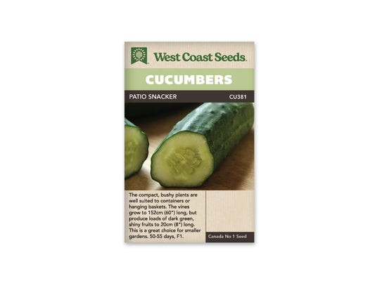 Cucumbers “Patio Snacker F1” West Coast Seeds