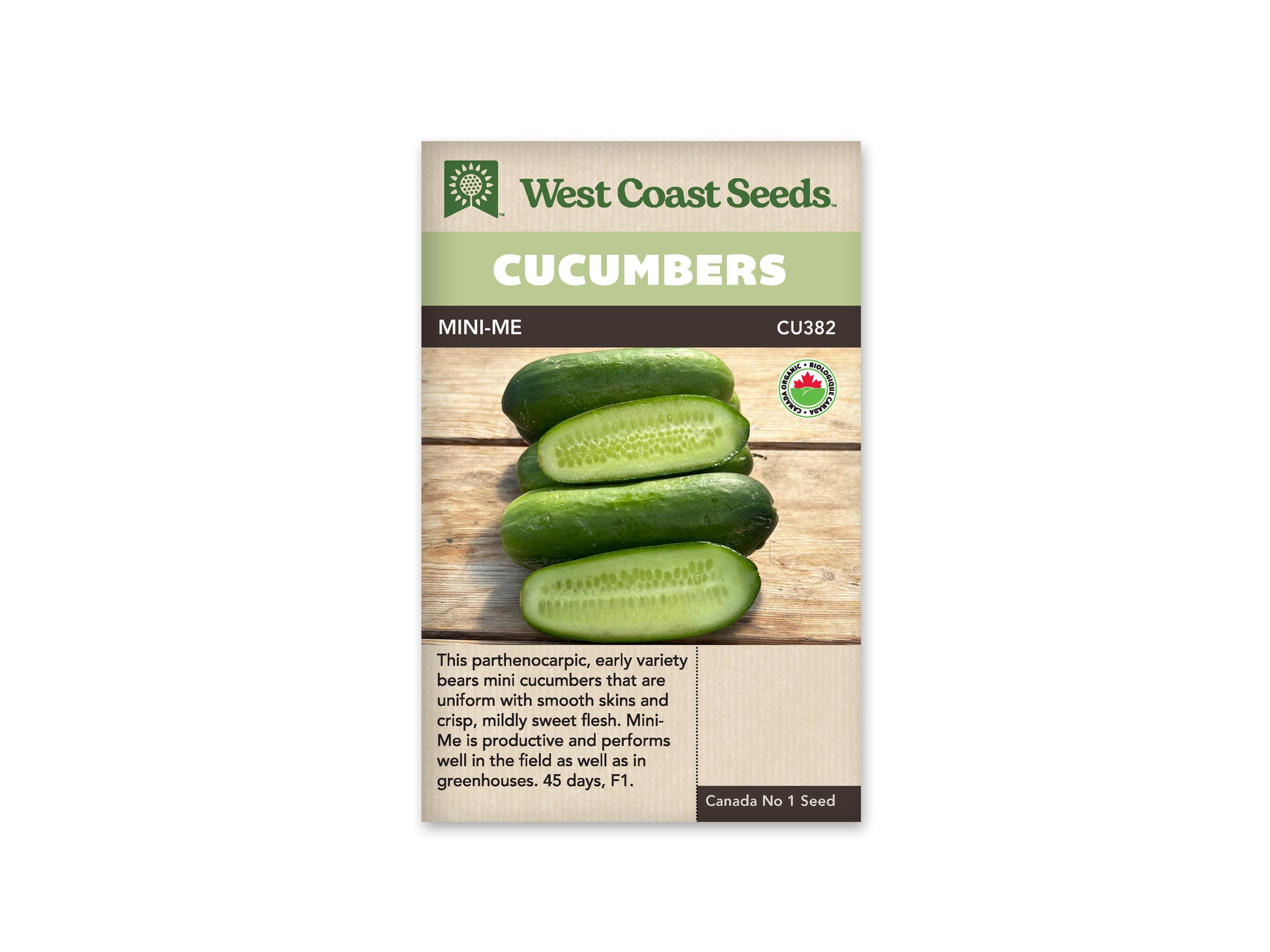 Cucumbers "Mini-Me F1 Organic" West Coast Seeds