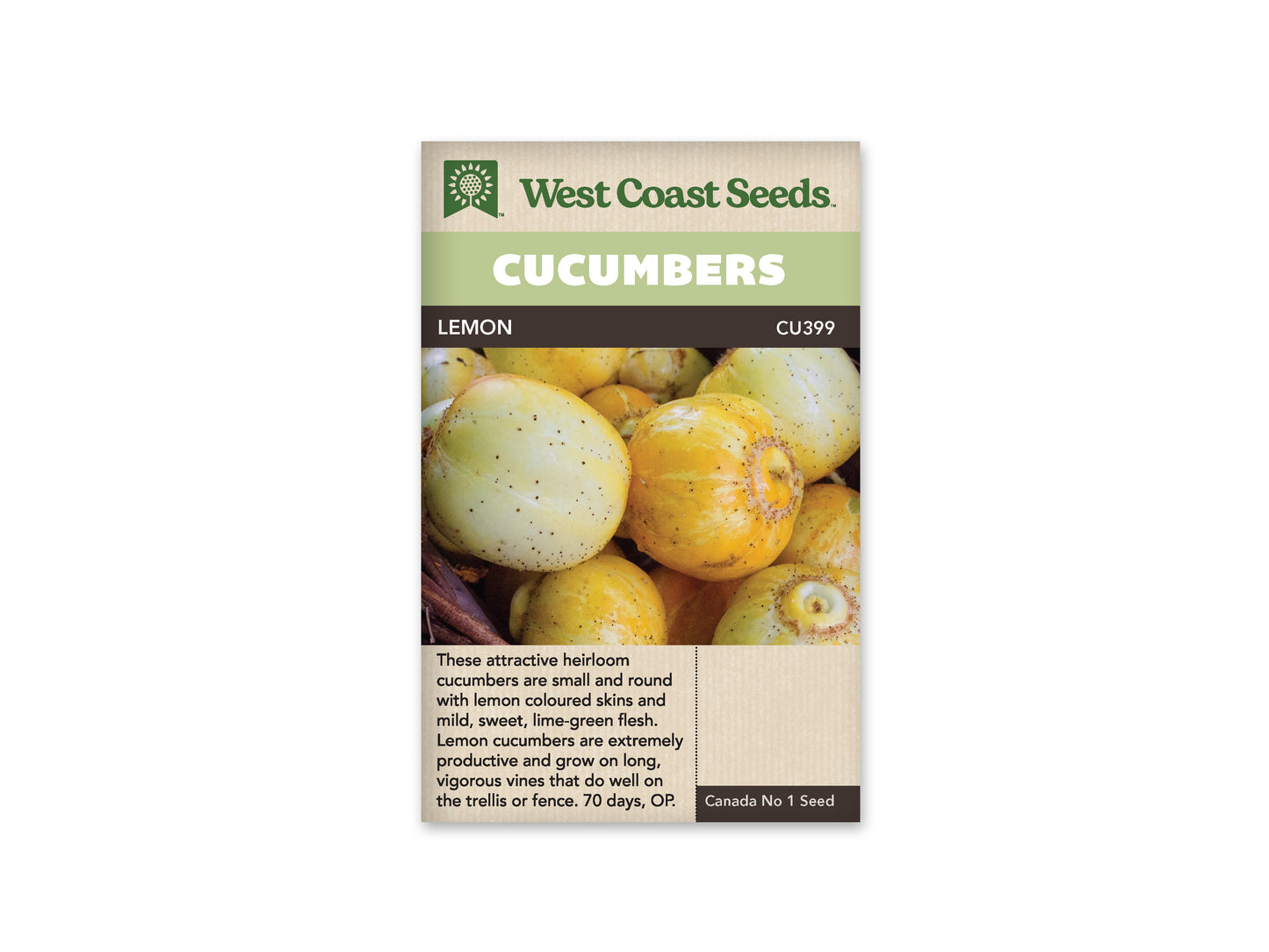 Cucumbers "Lemon Cucumber" West Coast Seeds