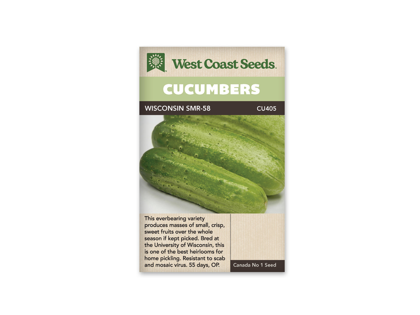 Cucumbers "Wisconsin SMR-58" West Coast Seeds