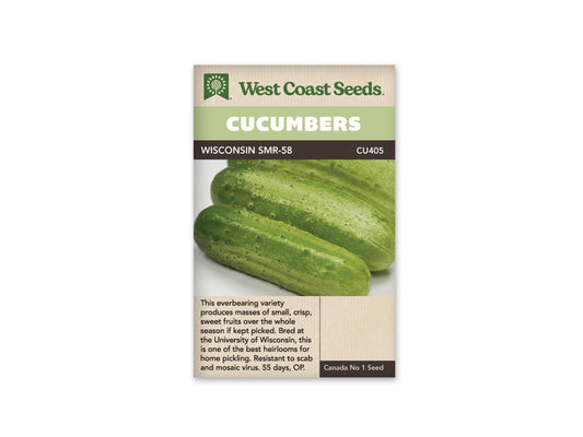 Cucumbers "Wisconsin SMR-58" West Coast Seeds