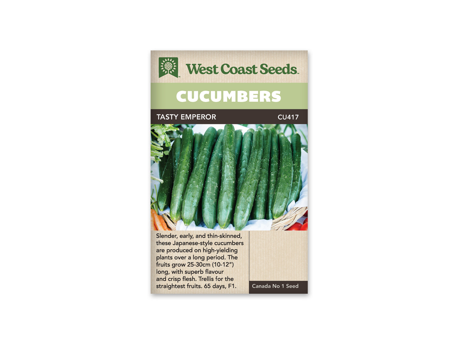 Cucumbers “Tasty Emperor F1” West Coast Seeds