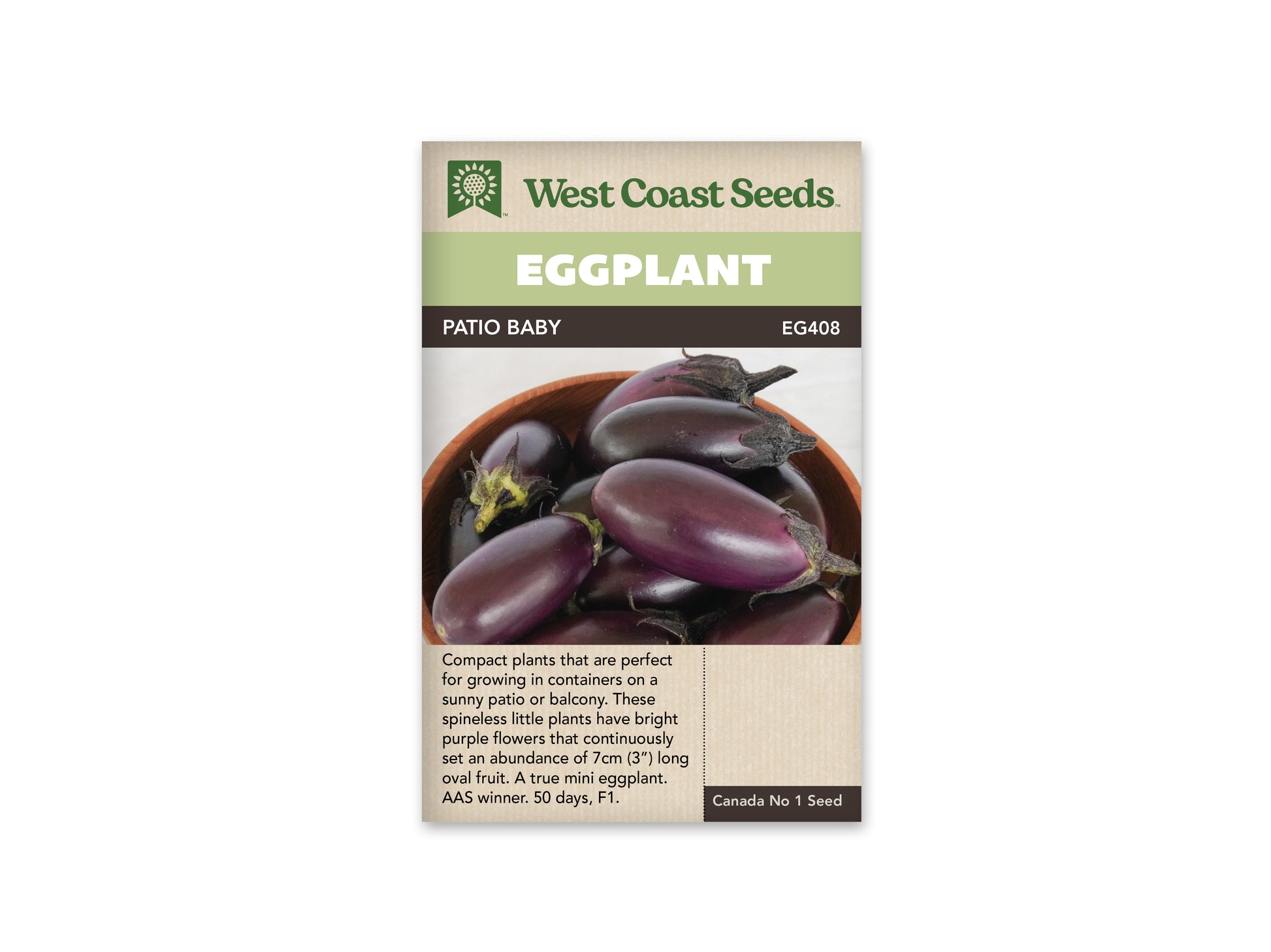 Eggplant "Patio Baby F1" West Coast Seeds