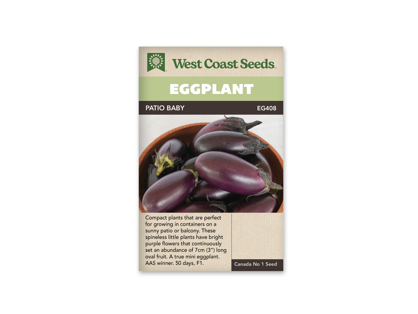 Eggplant "Patio Baby F1" West Coast Seeds
