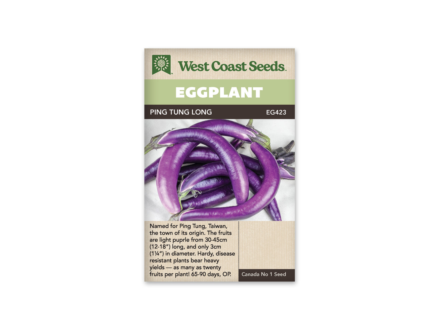 Eggplants “Ping Tung Long” West Coast Seeds