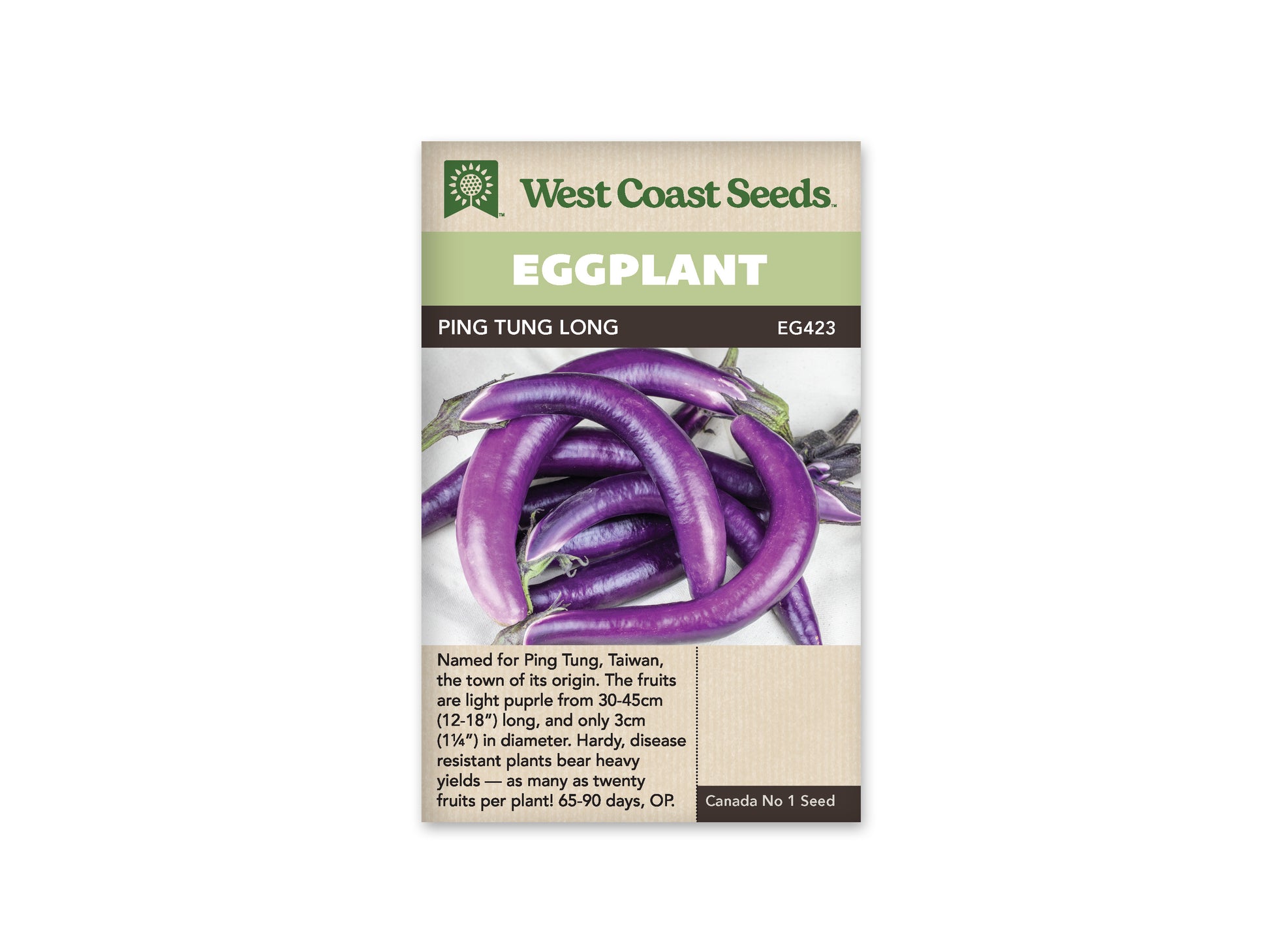 Eggplants “Ping Tung Long” West Coast Seeds