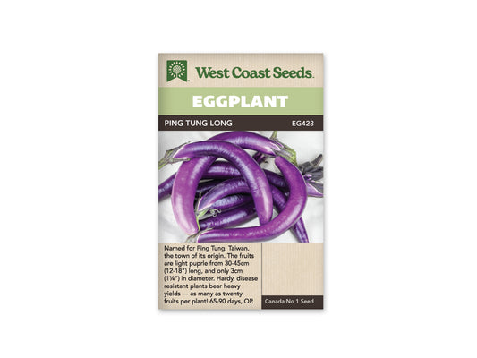 Eggplants “Ping Tung Long” West Coast Seeds